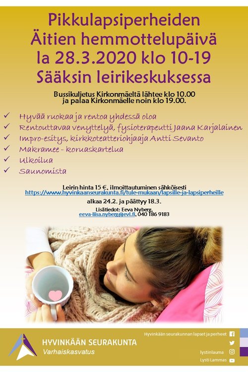 Äitien hemmottelupäivä Äitien hemmottelupäivä