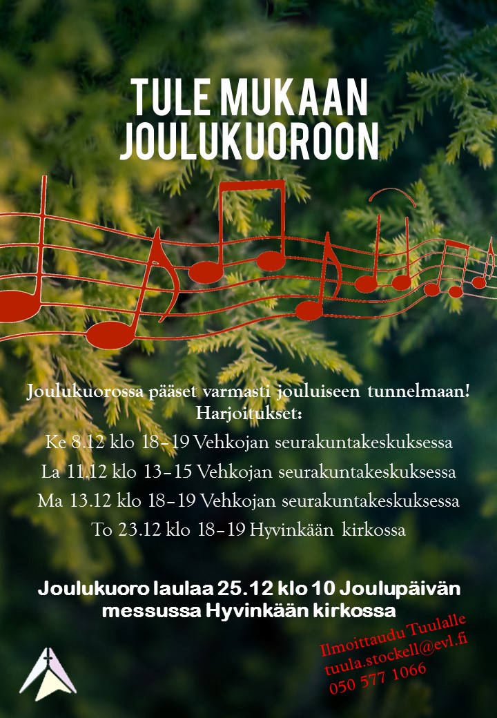 Joulukuoro alkaa Vihreitä havunoksia