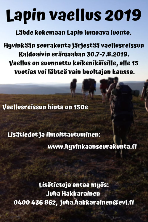 Lapin vaellus 2019 Lapin vaellus 2019