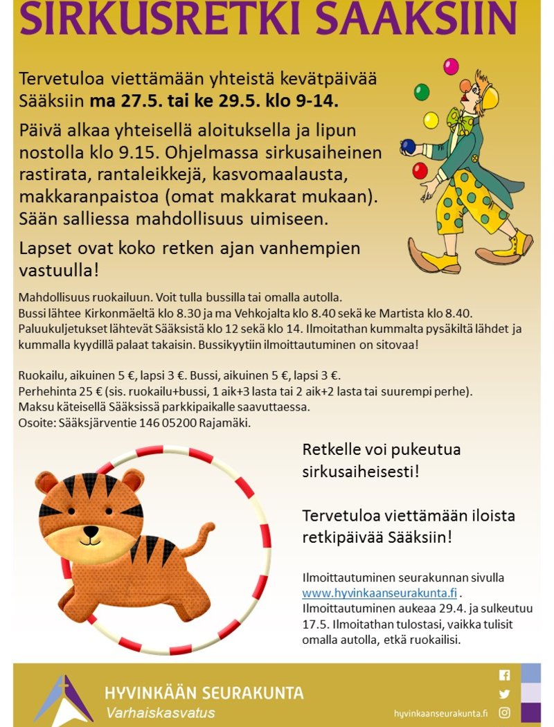 Perheiden retkipäivä Sääksiin